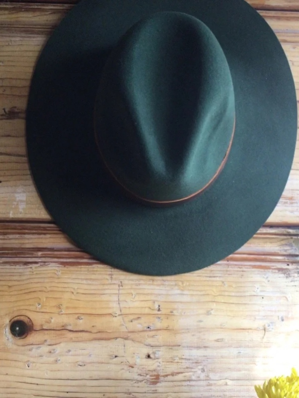 Wyeth Wool Hunter Green Panama Hat 57 CM NWT